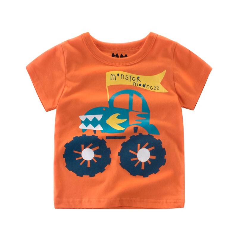 Jungen T Shirt Spitzen Lange-Ärmel Kleinkind Baby Mädchen freundlicher freundlicher Baumwolle Herbst Frühling Drucken Auto für 2 3 4 5 6 7 8 jahre: 6T