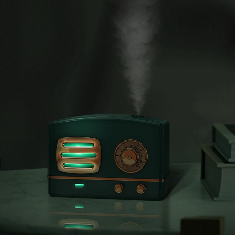 Retro Air Humidifier 200ML Mini Diffuser USB Aromatherapy Aroma Diffuser Home Office Mist Maker Fogger with Led Light