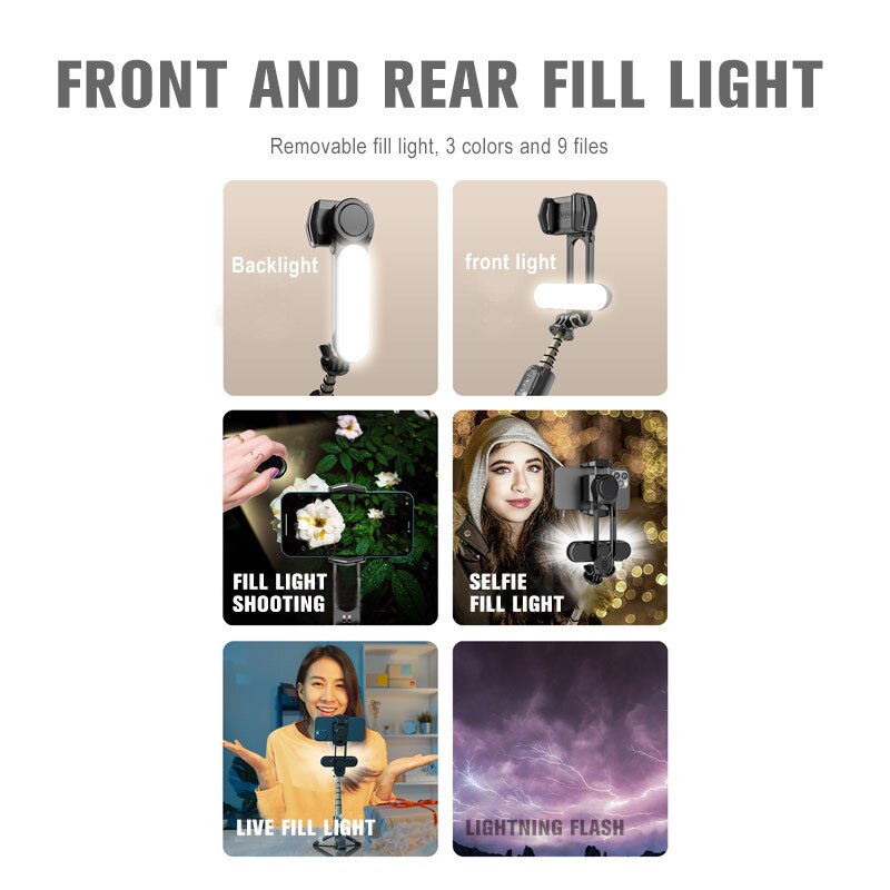 3-Axis Handheld Gimbal Wireless Bluetooth Phone Gimbal Stabilizer for iPhone Tripod Gimbal Smartphone Stabilizer Gimbal