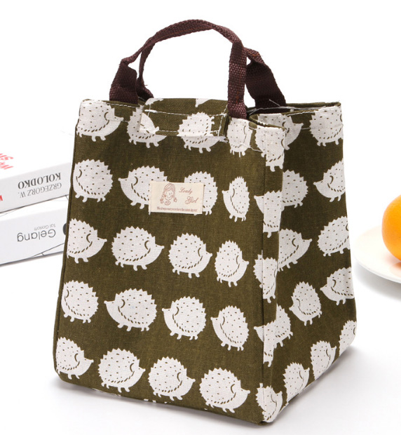 Waterdichte Lunch Tas Voor Vrouwen Kinderen Mannen Cooler Lunchbox Tas Tote Canvas Lunch Tas Fles Isolatie Pakket Draagbare: 4