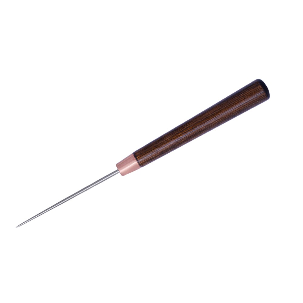 KAOBUY Wood Handle Drillable Awl Round Solid Tool Leather Craft Awl Hand Stitching Taper For Leathercraft Needle Tool Kit Sewing