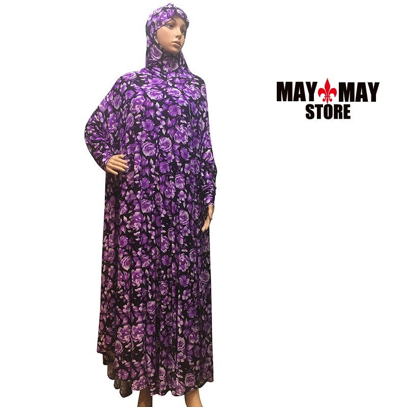 1 Piece Hijab Kaftan Loose Prayer Dress Islamic Prayer Clothes Muslim Female Long Abaya Saudi Arabia Dubai Ramadan high: COLOR 11
