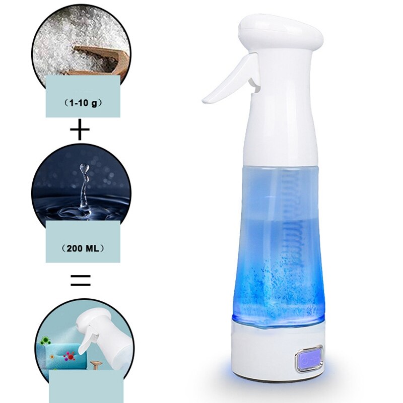 200ML Portable Smart Disinfection Water Generator Maker Multipurpose Clean and Disinfecting Electrolyzed Water Maker