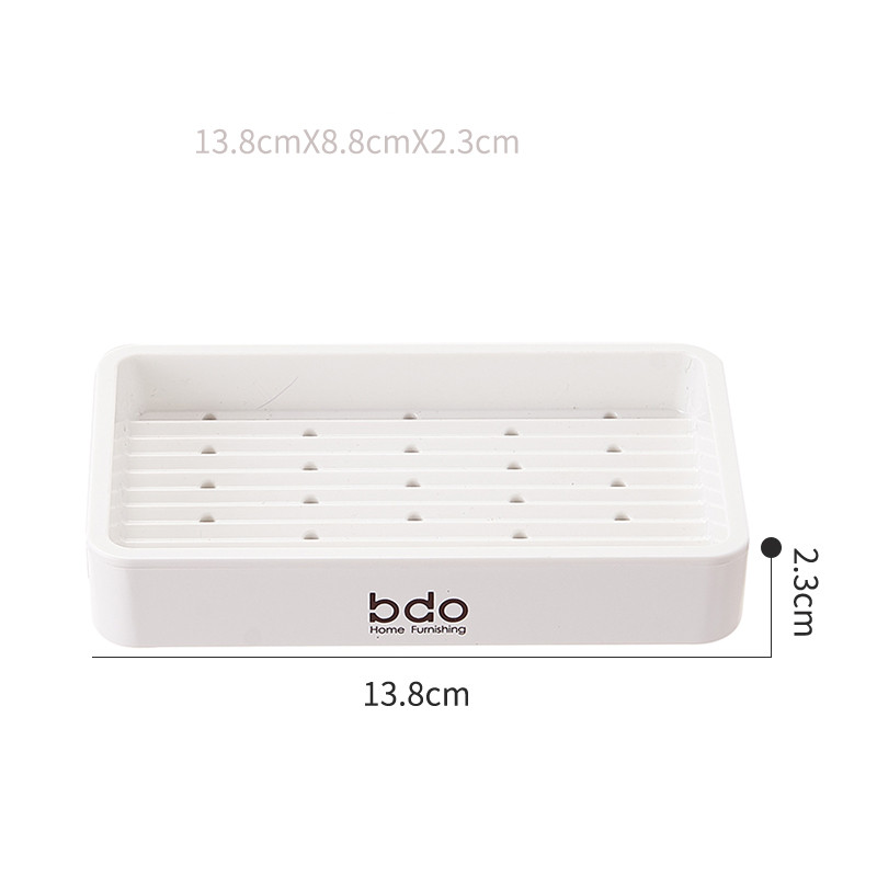 Caja de jabón nórdica de Color sólido, accesorio de plástico redondo y cuadrado para el hogar, doble capa, sin perforaciones, para colgar en la pared, suministros de baño y ducha: B1