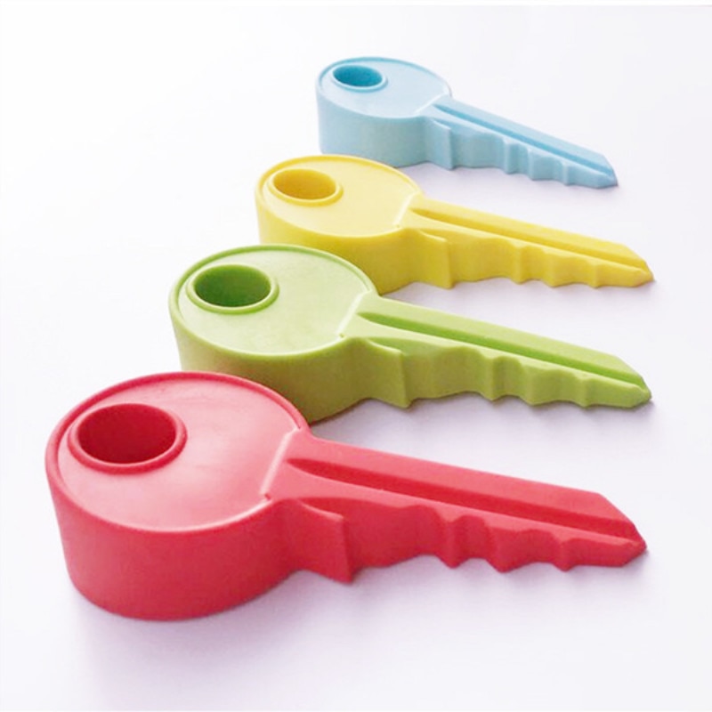 1 pc Nette Schlüssel Stil Silikon Gummi Tür Stopper Anti-Kollision Absturz Sicherheit Türstopper Heimat Dekor Kind Baby Finger schutz Keil