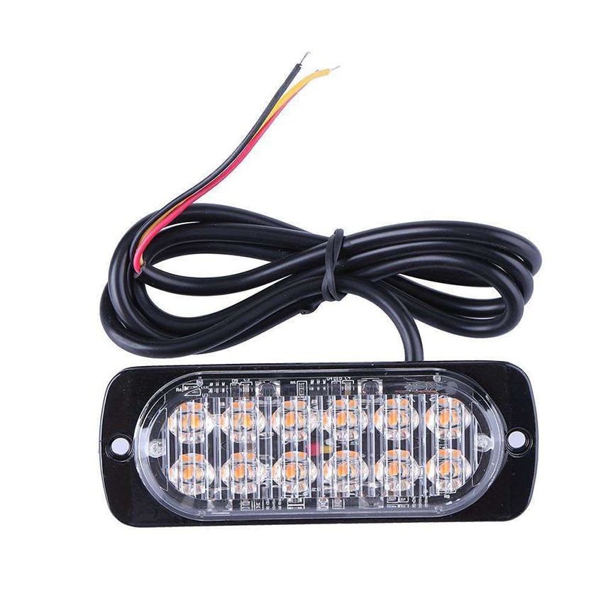 12-24v hätävaloa, universaali 12 led 36w pinta -asennus keltainen/valkoinen/sininen/punainen varoitus vilkkuva vilkkuvalo