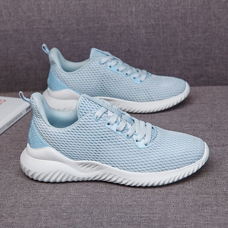 Tenis feminino almofada de ar tênis feminino rosa respirável desgastar-resistente sapatos de fitness esporte ao ar livre cesta femme tênis: Azul / 7