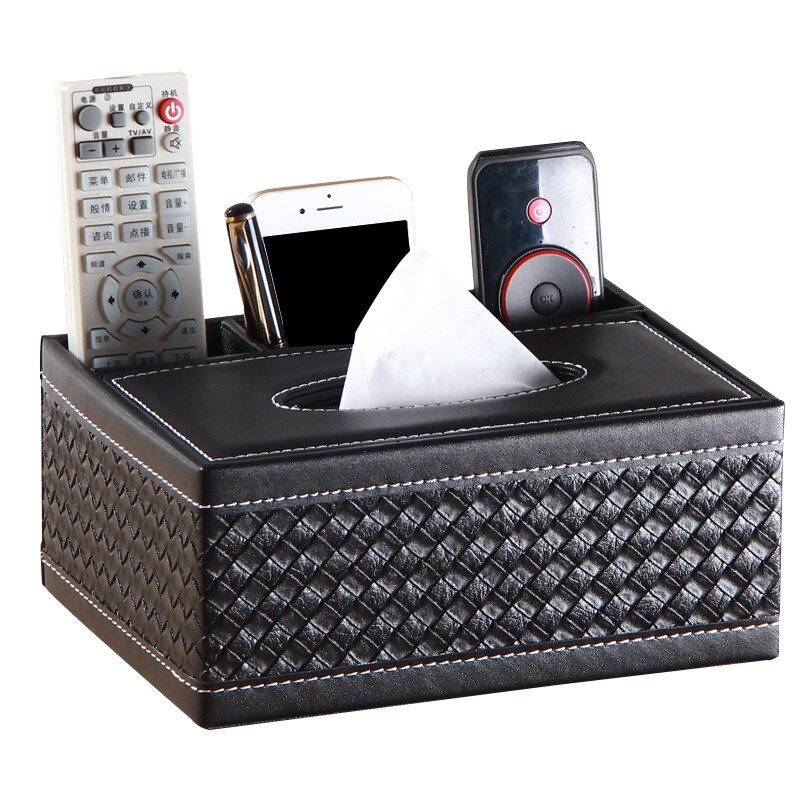 European multifunctional tissue box carton household cute storage box tissue box living room wood remote control