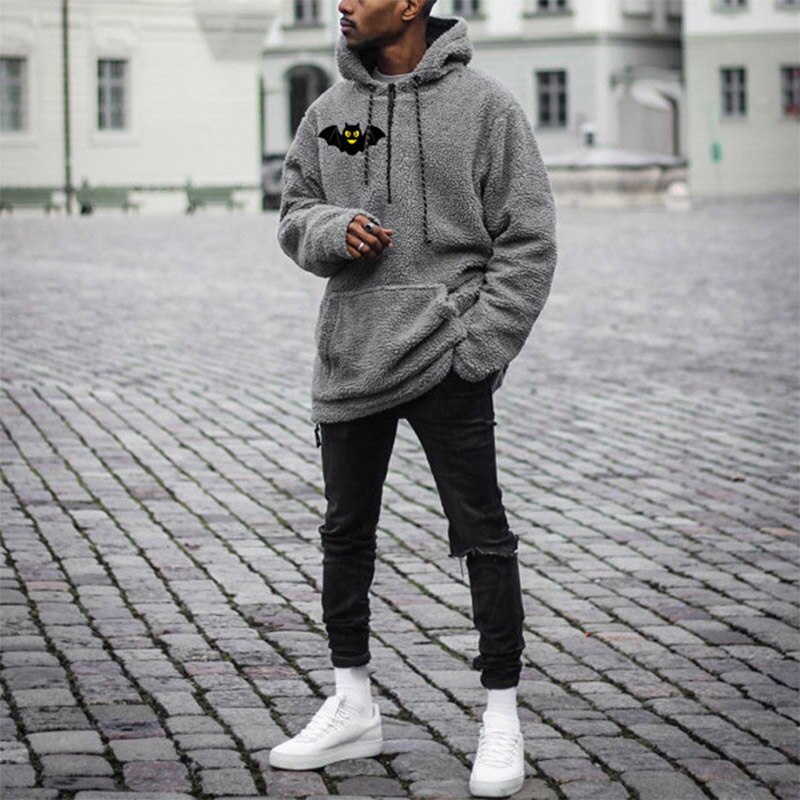 Hoodie Men Fleece Coat Sweatshirt Man Pullover Hip Hop Men Hoodie Sweatshirt Moda Para Hombres Fleece Flannel Pullover