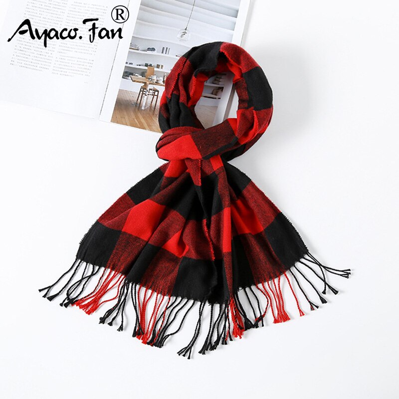 Kleurrijke Kasjmier Sjaals Herfst Winter Leuke Zachte Plaid Vrouwen Sjaal Warm Dames Sjaal Lange Wrap pashmina Unisex Vrouwelijke