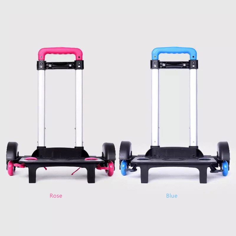 Zon Acht Glimlach Gezicht Kinderen 6 Wielen Uitbreidbaar Trolley Staaf Hoge Functie Trolly Bagage Voor Rugzak Kids