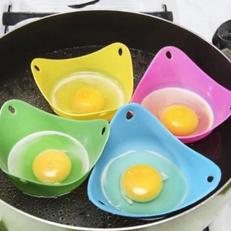 4 kpl/erä silikoni muna salametsästäjä salametsästys palot pannu muotti keittiön ruoanlaitto työkalu lisävaruste cocina vempain accesorios de cocina
