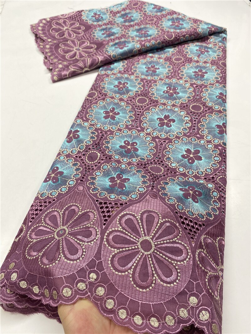 Nigerian Lace Fabrics Lace Swiss Voile Lace In Switzerland Dry Cotton African Lace Fabric For Women YA3758B-7