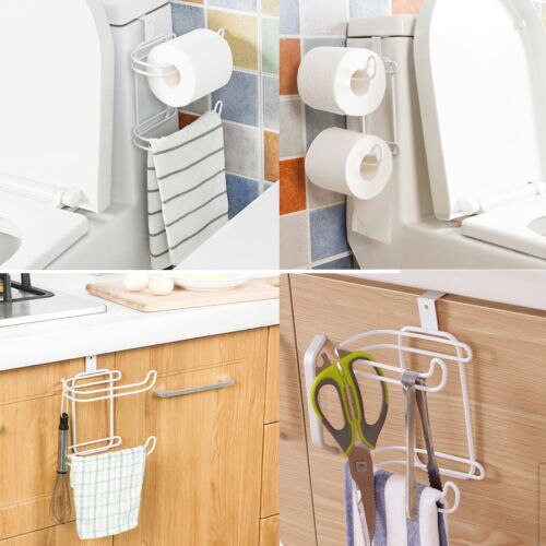 Tissue Holder Toilet Paper Storage Organizer Bathroom Rack Chrome Over Tank
