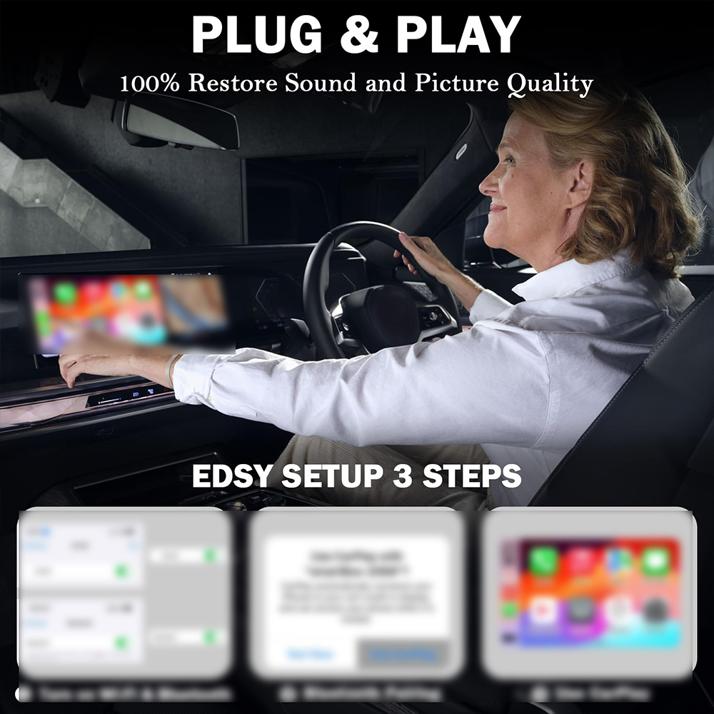 Bedraad naar draadloze Carplay-adapter 2IN1 Mini Box Carplay Android Auto Bluetooth WiFi Fast Connect Plug And Play draadloze Carplay
