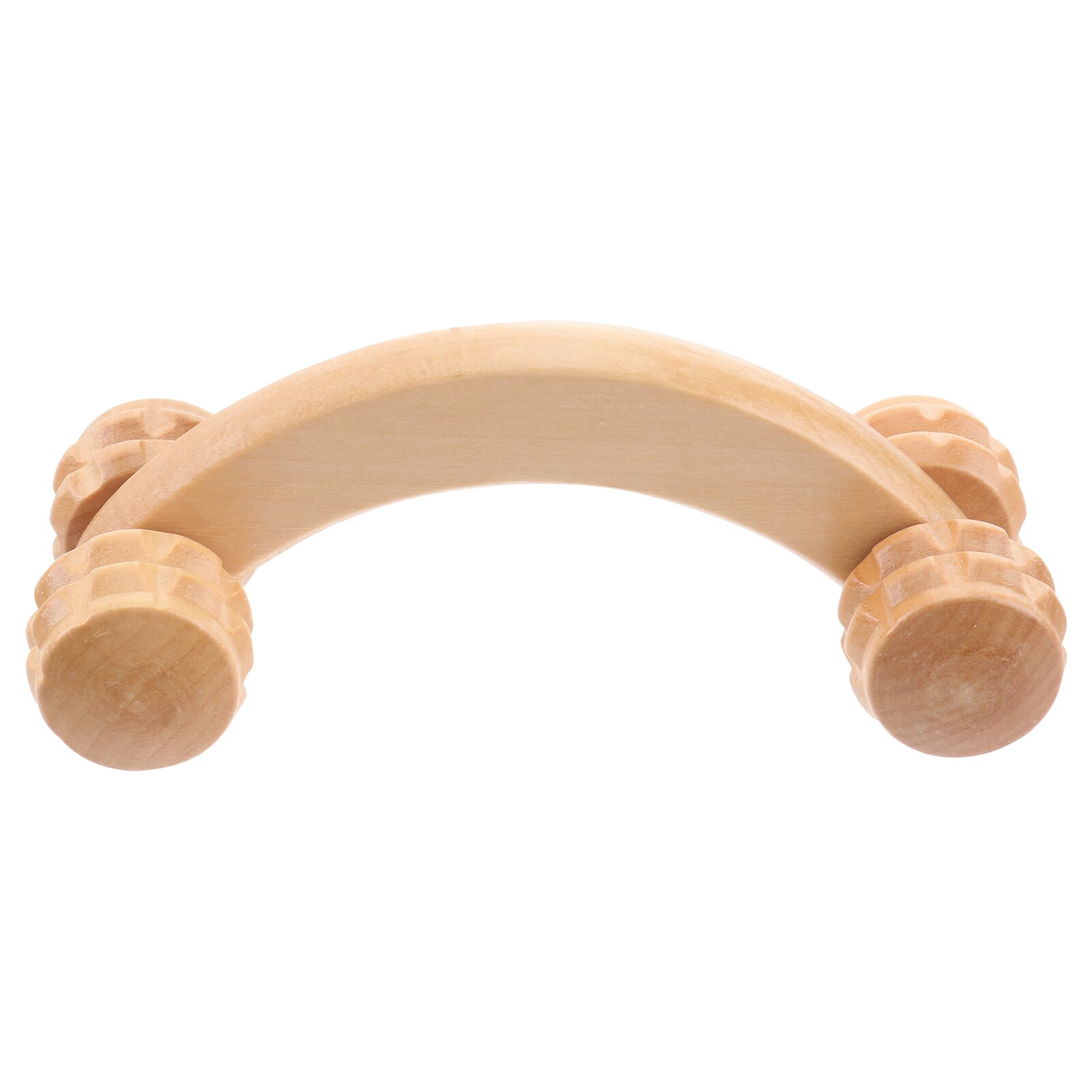 Wooden Roller Neck Massager 4-Wheels Manual Shoulder Massager for Full Body Neck Knee: Default Title