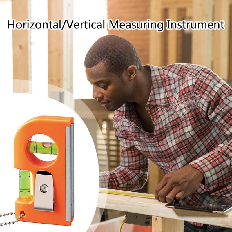 Mini Key Chain Level V Stripe Factory Machinery Level Instrument Tool Two-In-One Horizontal and Vertical Bubble Spirit Leveler