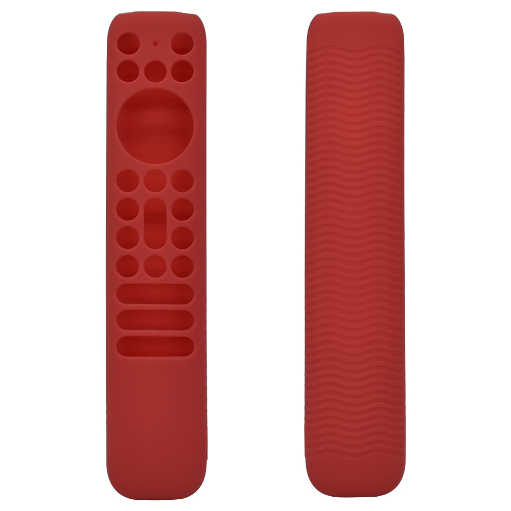 Silikonowe etui na pilota zdalnego sterowania ze smyczą antypoślizgowe etui na pilota zdalnego sterowania do telewizora All Inclusive dla TCL RC902V FMR1 Voice Remote: Czerwony