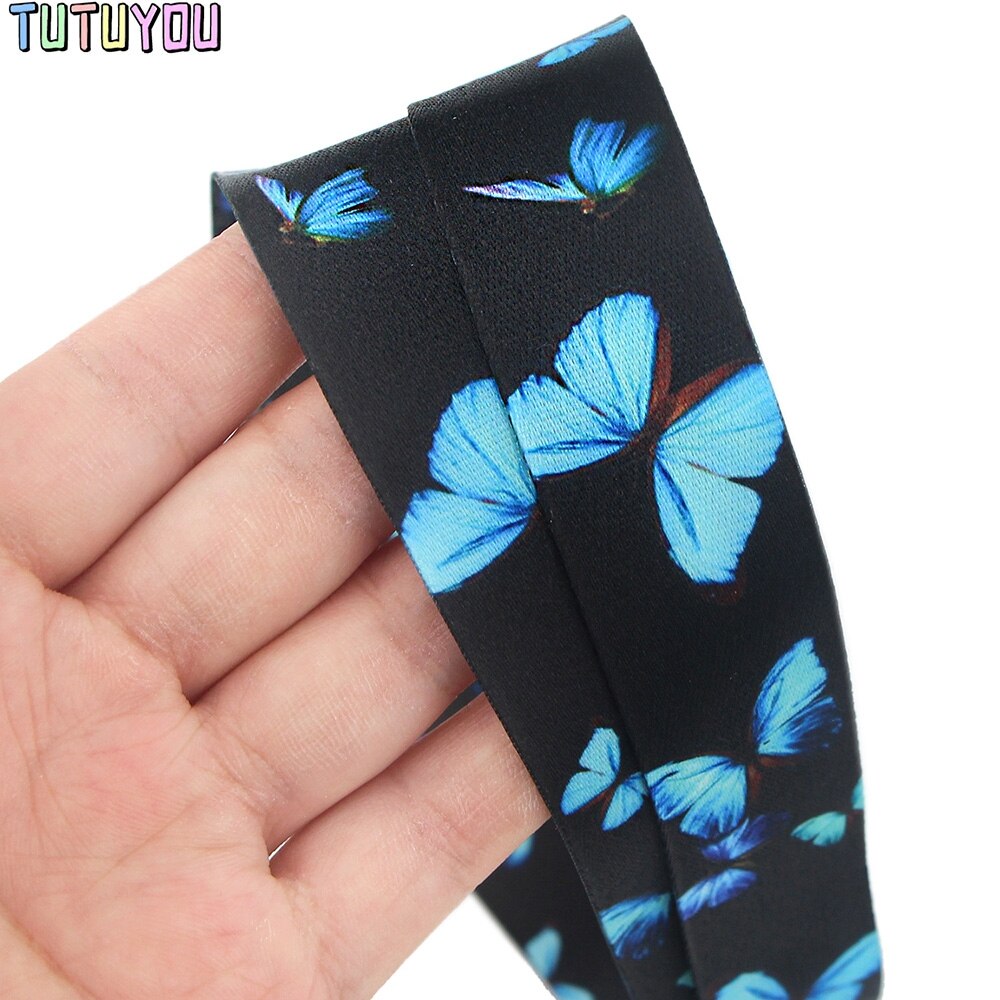 PC2075 Beautiful Butterfly Badge ID Lanyards Mobile Phone Rope Key Lanyard Neck Straps Accessories