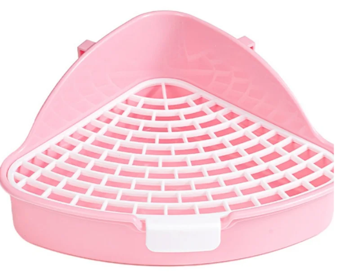 Rabbit Potty Pet Bedpan Bunny Cage Toilet Large Washable Dog Pee Pads Plastic for Rabbit: light yellow
