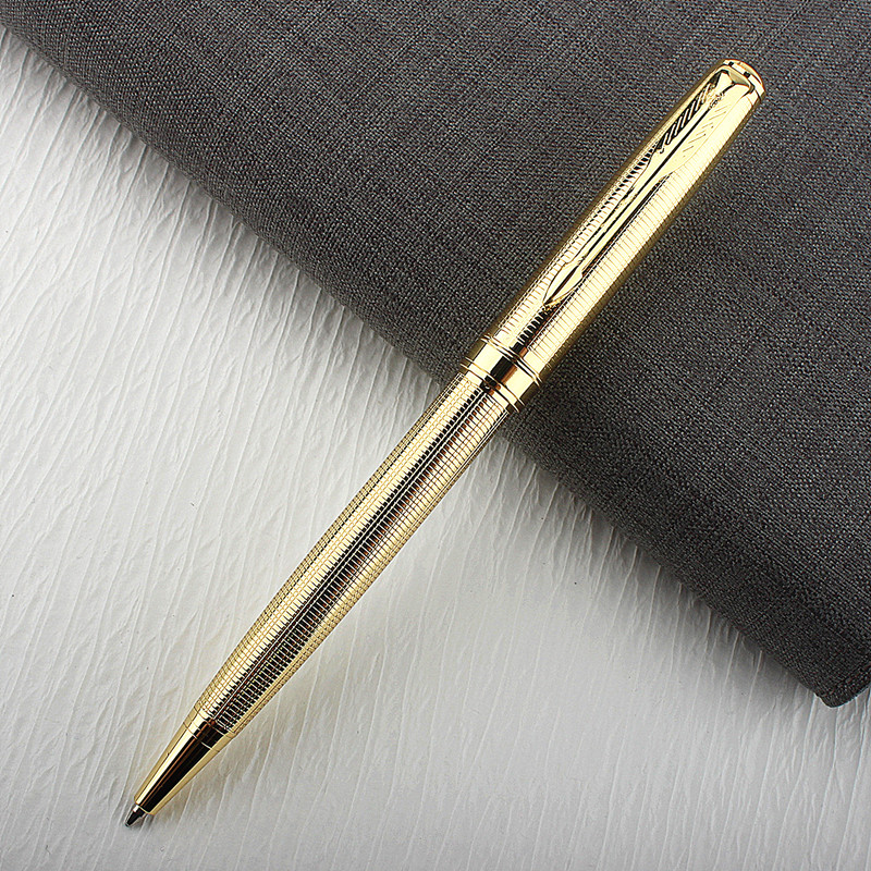 Luxus Metall Rollerball Stift 0,7mm blaue Tinte Stahl Gold Geschäft Signatur Stifte für Schul büro Schreib zubehör Briefpapier: Licht Grau