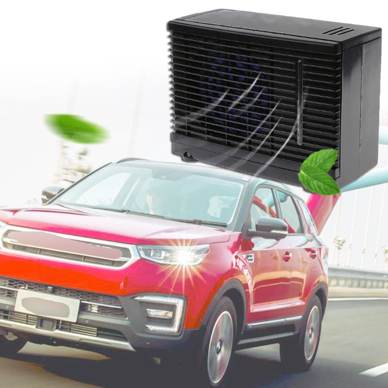 Adjustable 12V Car Air Conditioner Cooler Cooling Fan Water Ice Evaporative