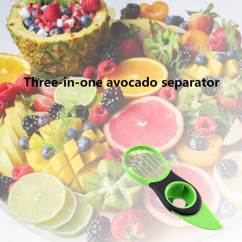 3 In 1 Duurzaam Gebruik Avocado Separator Avocado Gesneden Fruit Mes Comfortabel Avocado Slicer Keuken Koken Gadgets