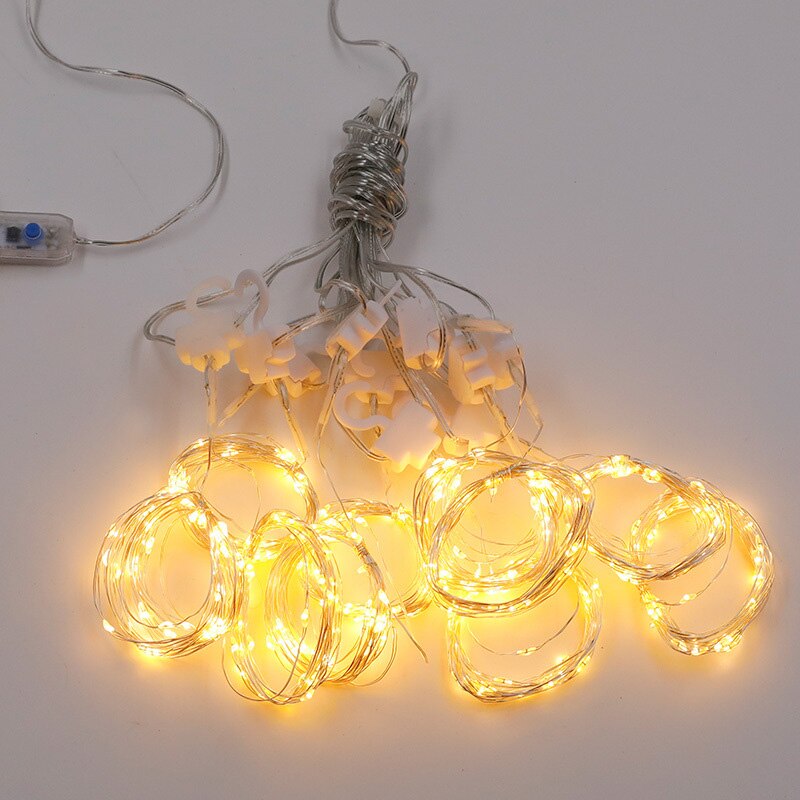 Led String Lights Usb Afstandsbediening Wedding Garland Gordijn Wandlamp Voor Slaapkamer Outdoor Fairy Decoratie