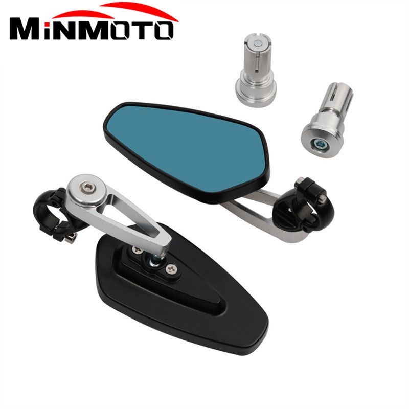 Espejo retrovisor CNC para manillar de motocicleta, espejos retrovisores para Bandit S650 600 650 1200 1250 1250S: Negro