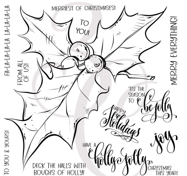 Bladeren/kerst Clear Siliconen Stempel/zegel voor DIY Scrapbooking/Album Decoratieve Duidelijke Stempel Vellen A003: Paars