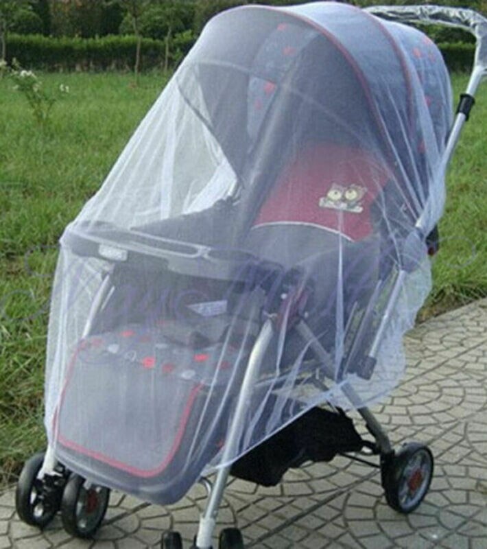 1 stuk baby's witte kinderwagen kinderwagen kar muggennet veilig gaas buggy wiegnet