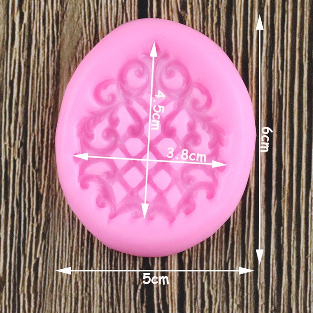 Moldes de silicona con relieve de rejilla 3D, moldes medallistas para cupcakes, moldes para decorar pasteles, herramientas de caramelo, arcilla, moldes de pasta de goma de Chocolate