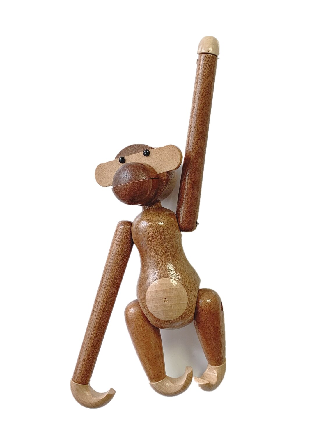 Mono danés de madera maciza decoraciones de estilo nórdico Genji Animal Log colgante mono de pared muebles para el hogar: qianse