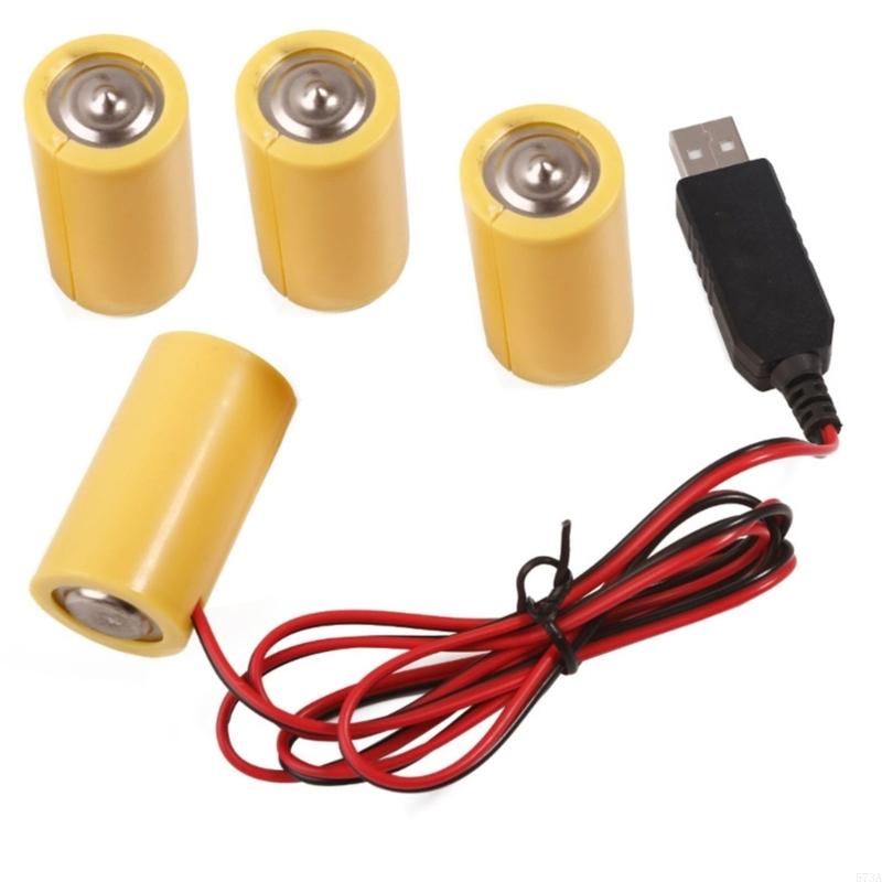573a USB Power Converter Battery Vervang 4pcs 1.5V LR14 C