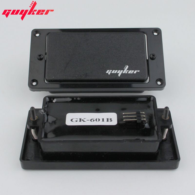 GUYKER Chiuso Nero Chitarra Raccogliere Humbucker Raccogliere Attivo impostato (Equipaggiato con Potenziometro e Americano di Uscita della Chitarra Martinetti)
