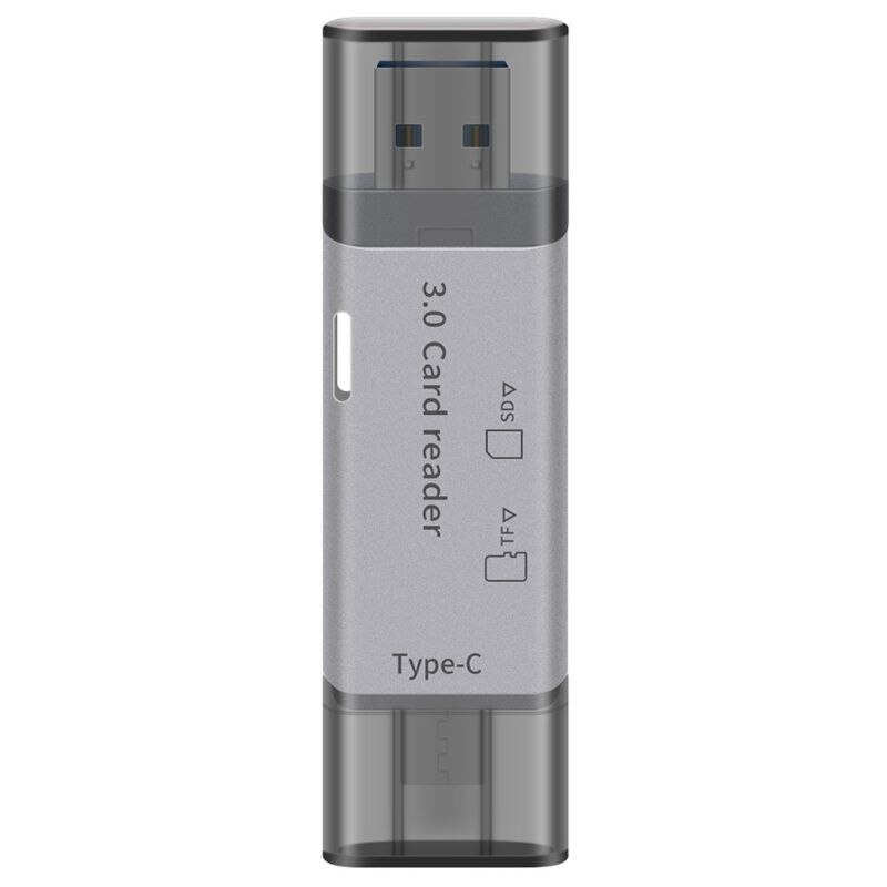 2in1 USB 3.0 Type C Dual Slot High Speed Adapter Micro SD TF SD Memory Card Reader For PC Laptop Computer Mobile Phone Tablet Ho: GY