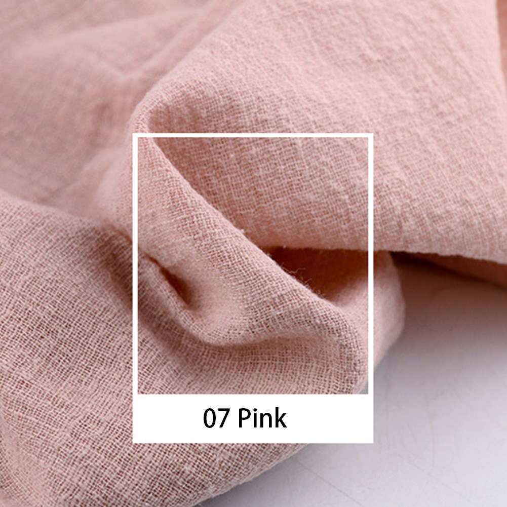 5 Meters Linen Fabric Cotton Organic Material Pure Natural Feel Flax Cambric Eco DIY Soft Clothes Patchwork Fabric Anti-static: Pink
