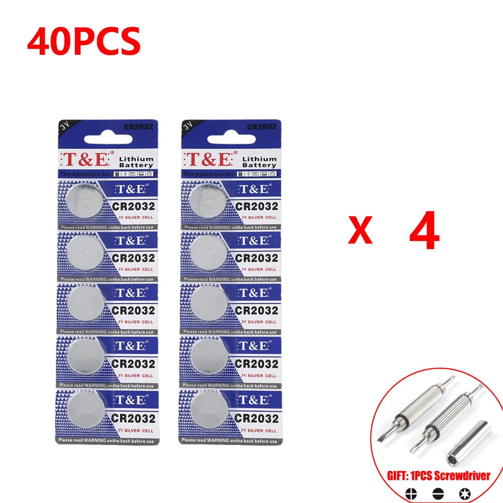 Original Lithium Button Coin Cell Bateria, relógio, calculadora, chave do carro, controle remoto, CR2032, DL2032, ECR2032, 230mAh, 2-50pcs: YELLOW