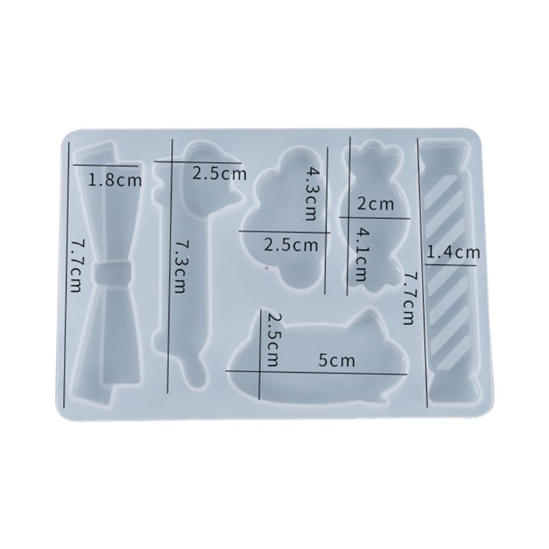 Przezroczysta żywica epoksydowa żywica formy klips do włosów Barrette odlewania formy silikonowe DIY rzemiosło biżuteryjna spinka do włosów Making Tools: 4