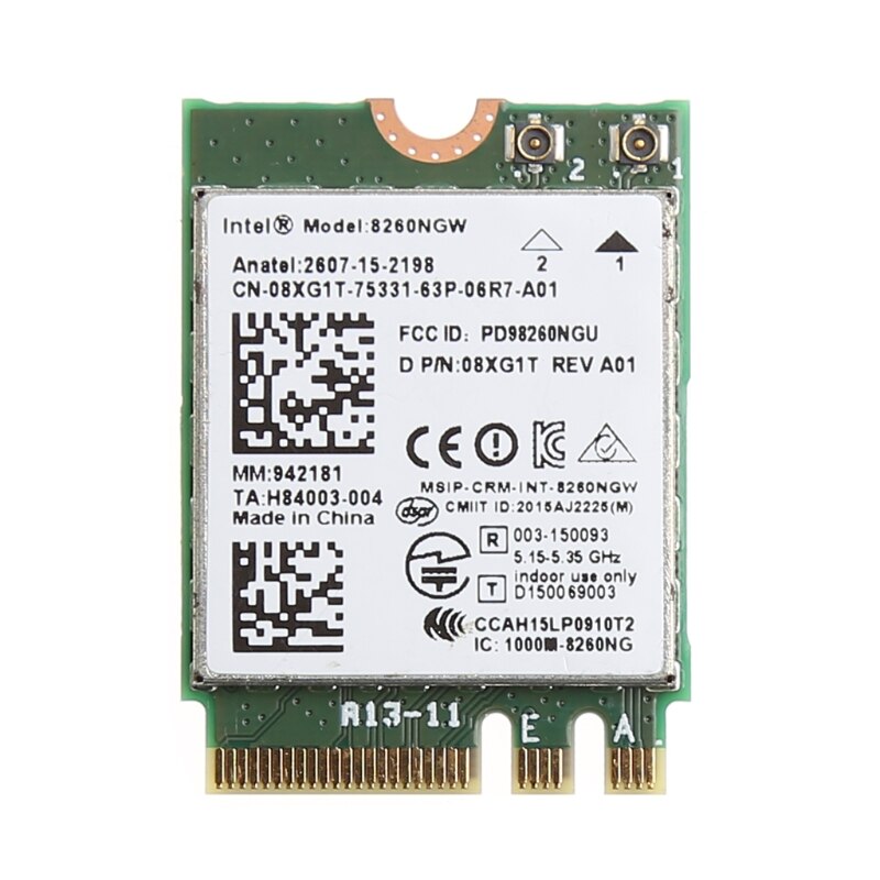 Dual Band 867M Bluetooth V4.2 M.2 Wireless Card For Intel 8260 AC DELL 8260NGW