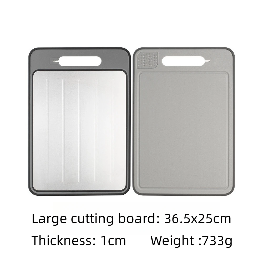 Multi-functional thickened double-sided cutting board, household kitchen accessory cutting board, fruit and meat cutting board: Blue