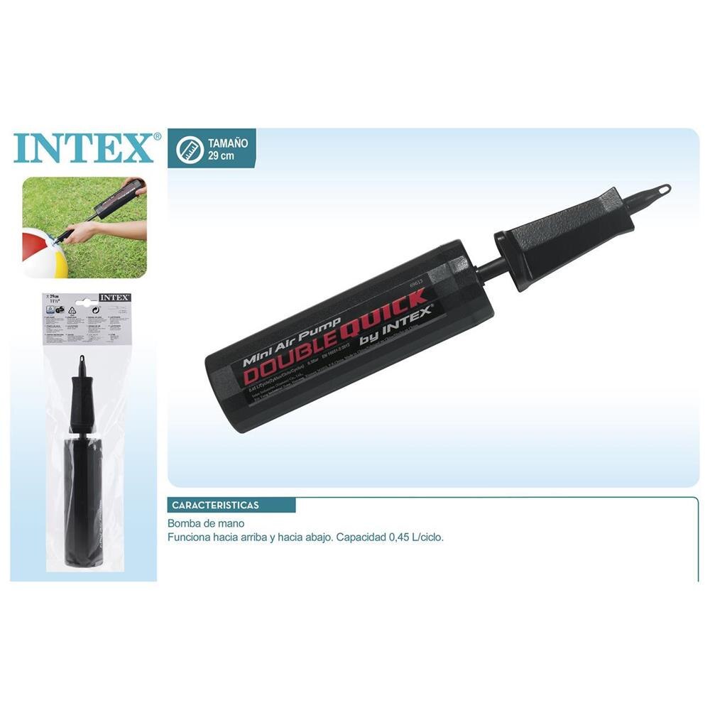 Intex 69613-Mini Hand Inflator Met Verstelbare Sproeier, 29 Cm