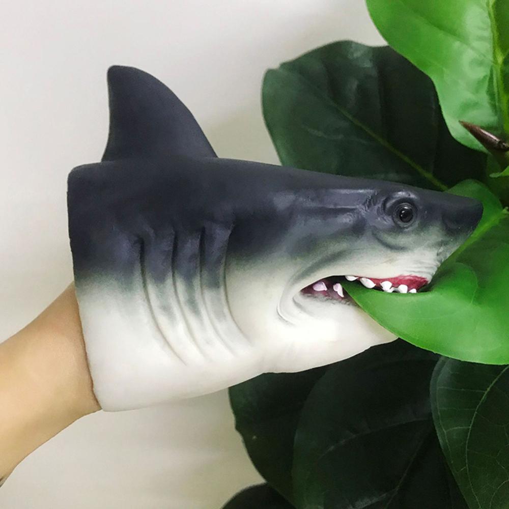 Marionet Haai Handschoenen Tpr/Zachte Siliconen Dier Hoofd Shark Hand Model Kinderen Speelgoed Kerstmis Nieuwjaar Voor kids