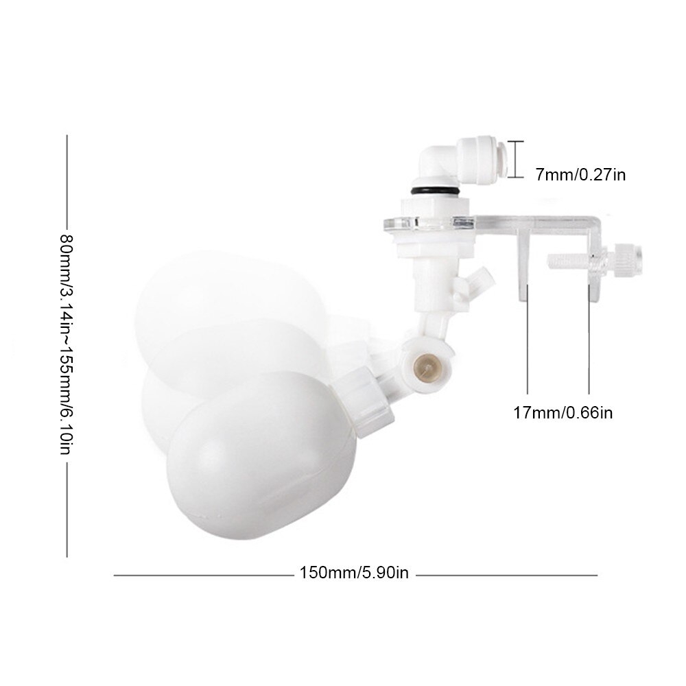 Aquarium Water Float Shut Off Ball Valve Fish Tank Automatic Water Controller Refill Floating Ball Valve Supplement System Aquar
