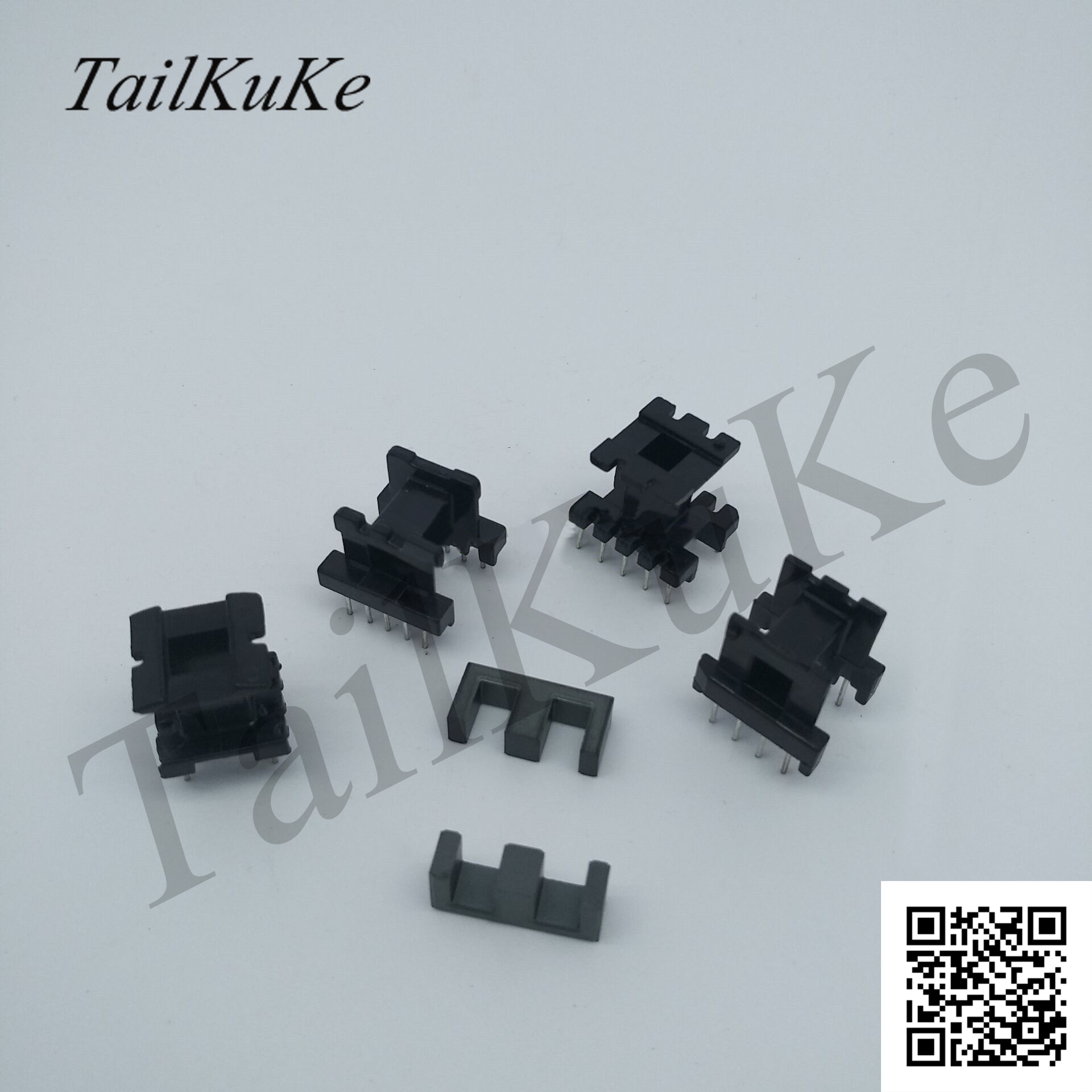 10sets/lot EE16 Magnetic Core Supporting Bakelite Skeleton Horizontal 4 4 Complete Set EE16 Ferrite Core PC40 Transformer Core