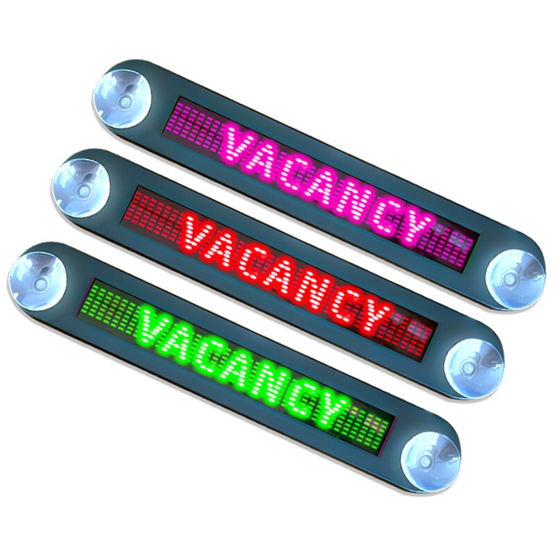 Z740 11.8*1.2inch 30*5CM Mini LED Car Display Light Scrolling Message Remote Control Programmable LED Billboard Shop Open Sign