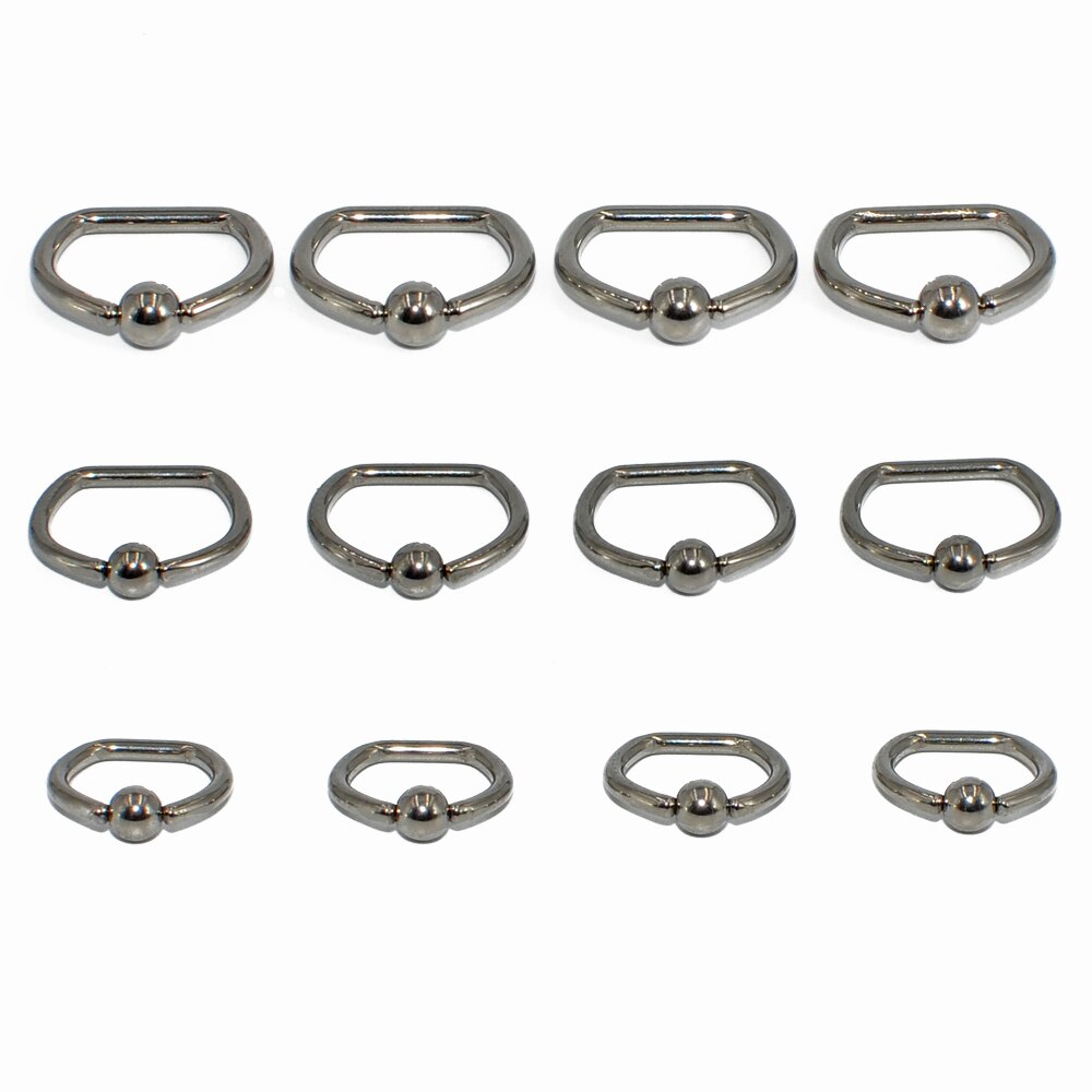 1Pcs G23 Titanium D Vorm Captive Bead Ring Oor Hoop Nose Ring Loop Oor Tragus Cartilalge Piercing Ring Lichaam sieraden Oorbel 16G