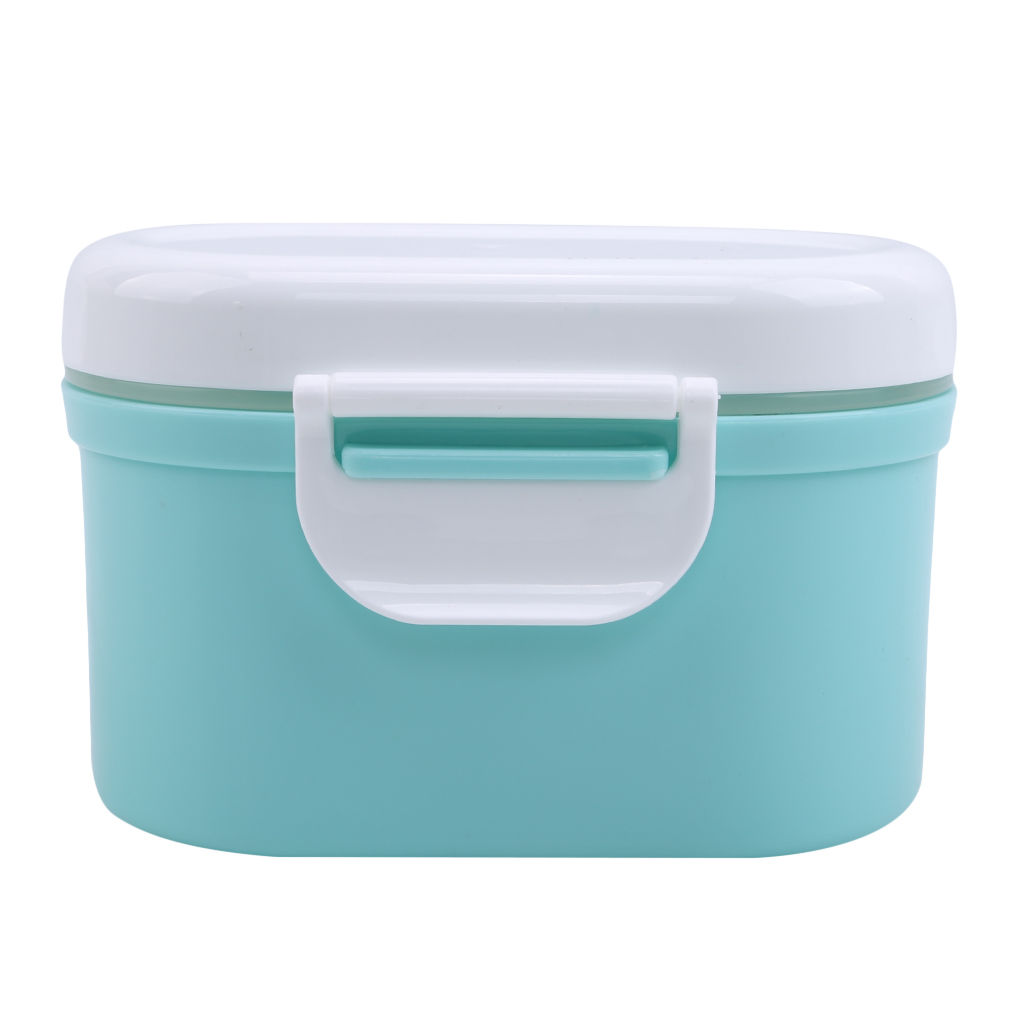 Caja de almacenamiento portátil para fórmula de bebé, dispensador de leche en polvo para niños, contenedor de comida, caja de alimentación para niños, caja de comida de polipropileno: green small