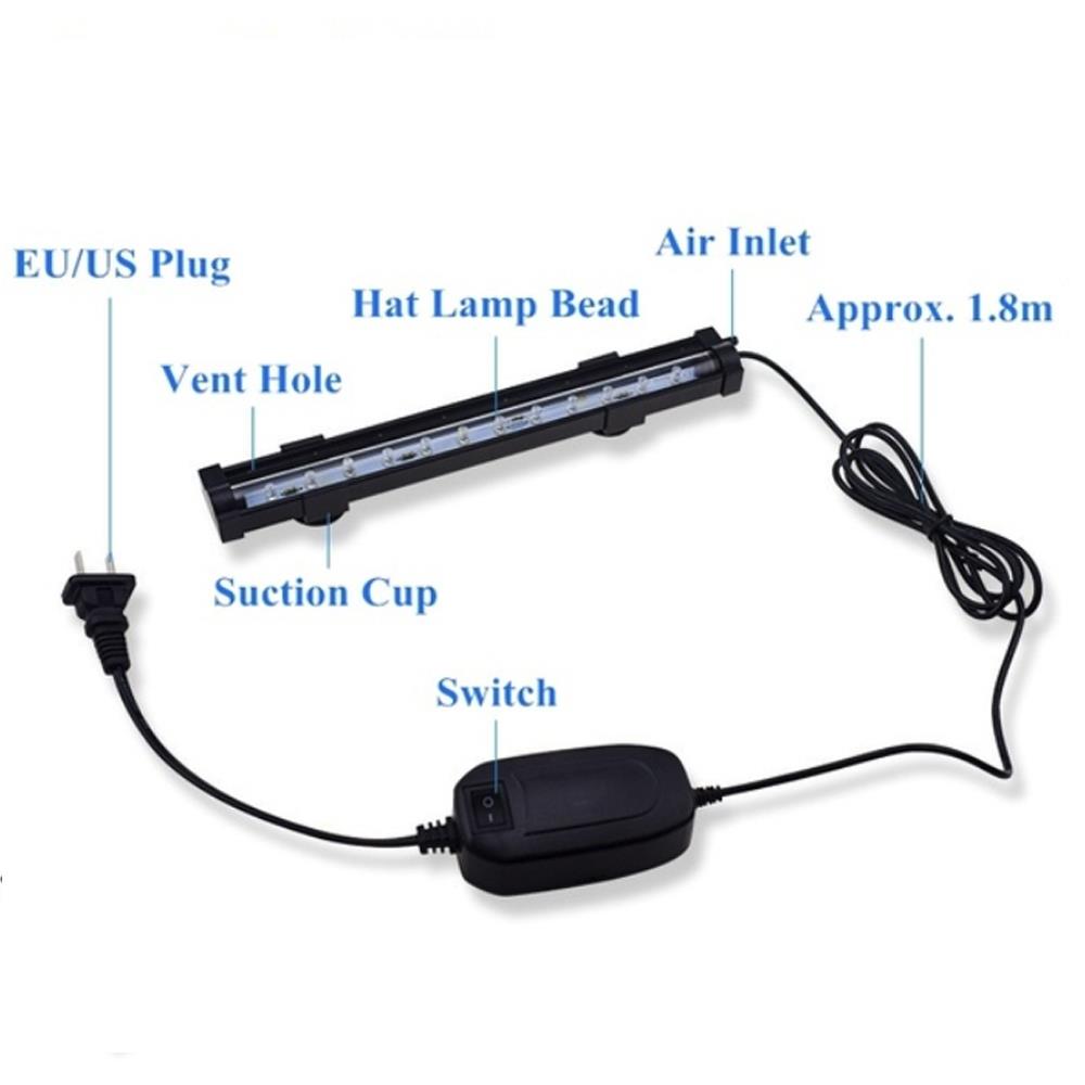 Onderwater Waterdichte Aquarium Licht Aquarium Led Lamp Rgb Aquaria Decor Verlichting Plant Lamp 35.5 Cm Dompelpompen