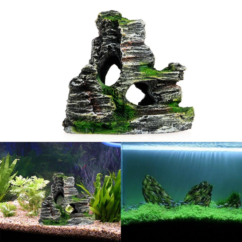 Mountain View Aquarium Rotstuin Schuilplaatsen Boom Aquarium Ornament Decoratie